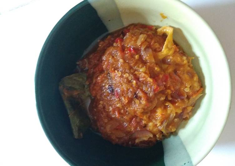 Resep Sambal telur ala anak kos yang Bikin Ngiler