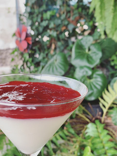 Una foto de Panna cotta tradicional