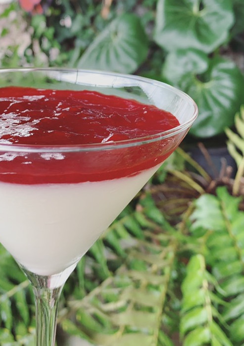 Una foto de Panna cotta tradicional
