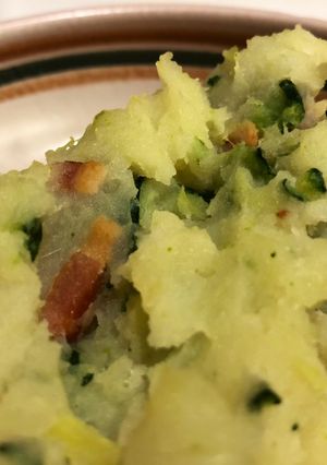 Foto principal de Patata con calabacín y bacon