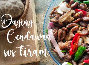 Gambar Daging cendawan sos tiram