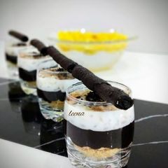 A picture of Brown Rice Chocolate kheer Shots.