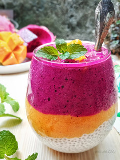 Foto resep Smoothie with chia pudding