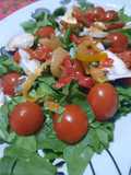 Cherry con hongos y radicheta