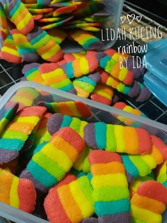Foto resep LIDAH KUCING rainbow🌈