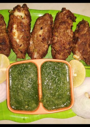 A picture of Mutton seekh kabab.