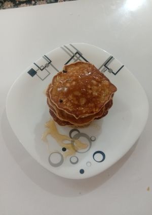 عکسی از دستور پنکیک سیب با آرد گندم