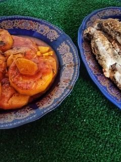 صورة لوصفة بطاطا رافقيها مع سمك