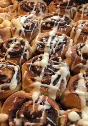 Cinnamon rolls- fehércsokoládéval recept fotója