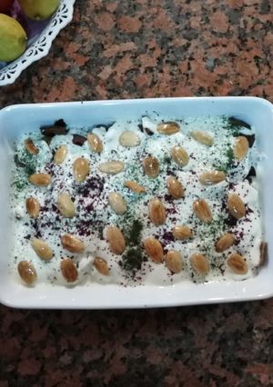 صورة لوصفة فتة باذنجان