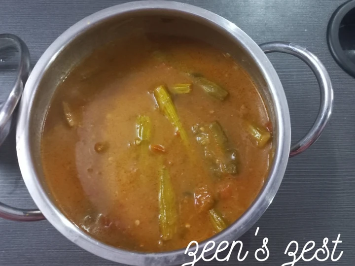 Easy Way Make Okra and Drumsticks Chawal ki Kadhi which Delicious