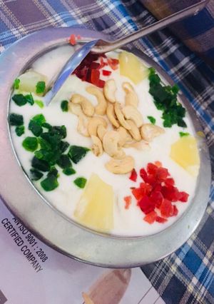 A picture of Special Sweet Pineapple Raita.