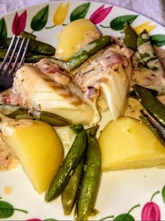 Svéd 🇸🇪 Klasszikus tőkehal hátfilé borsóval és tárkonnyal recept fotója
