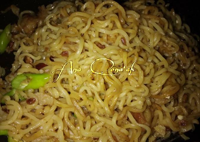 Mie Goreng Cabai Hijau (sebagai lauk)