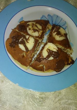Una foto de Hot cake con nutella