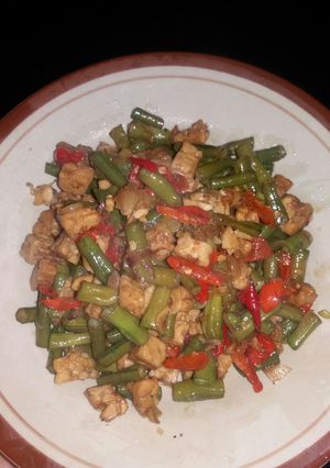 Foto resep Tumis tempe kacang panjang