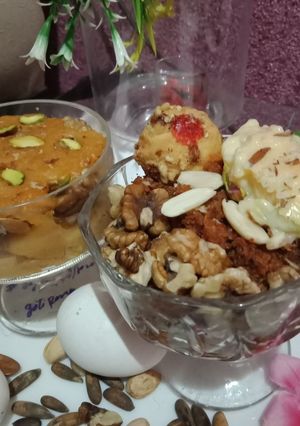A picture of Besan or gajar ka Halva.