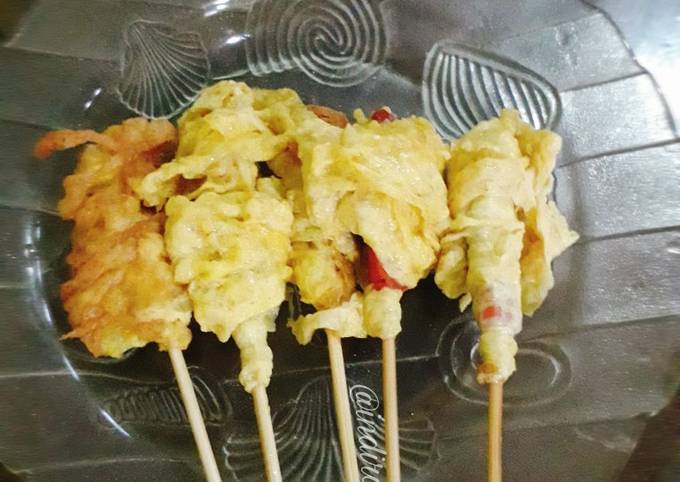 Sate Telur Gulung Dadar