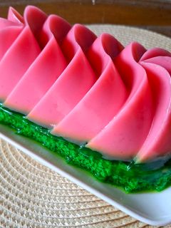 Foto resep Puding Lapis Tape Singkong Rose dan Lumut Pandan