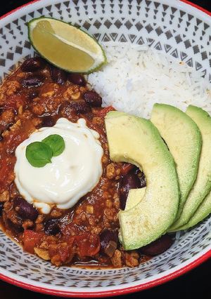A picture of Vegan chilli con carne.