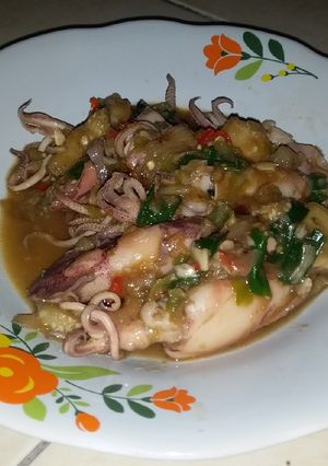 Foto resep Cumi Asin Saus Tiram