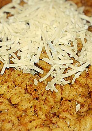 Una foto de Fideos con arena