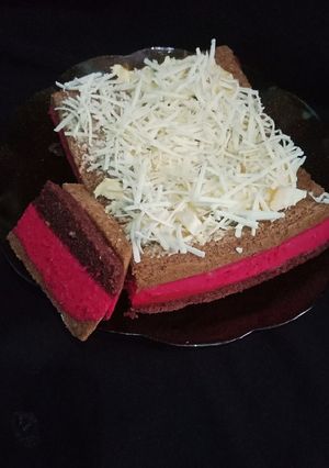 Foto resep Rainbow cake luwak white coffe and chocolatos
