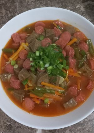 Foto resep Bakso sosis wortel buncis asam manis