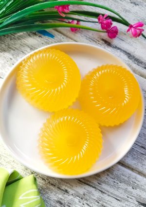 Foto resep Orange Lychee Silky Pudding