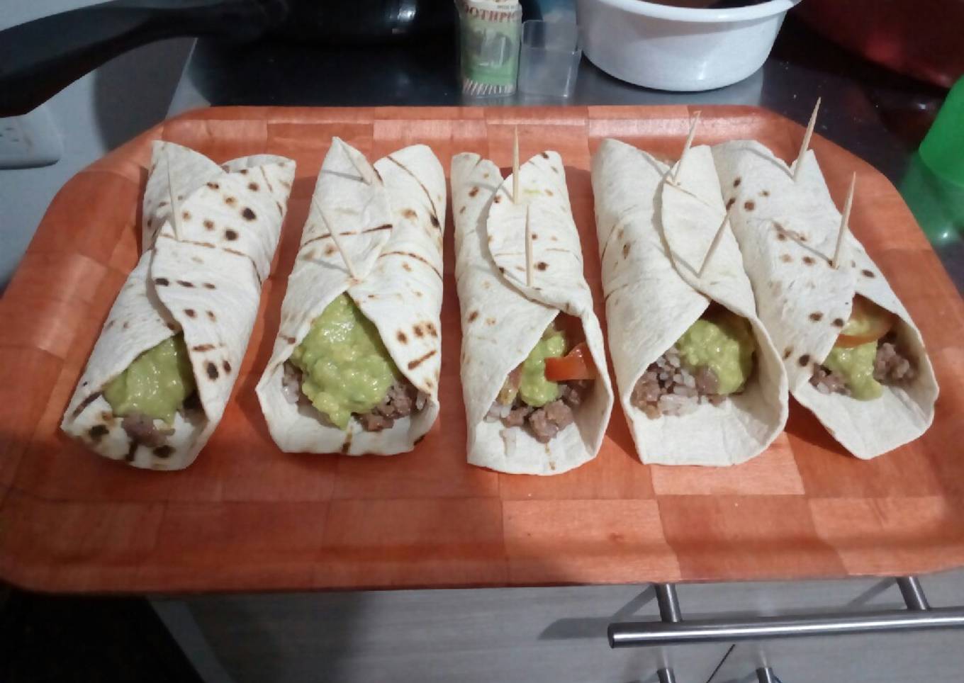 Tacos de carne molida