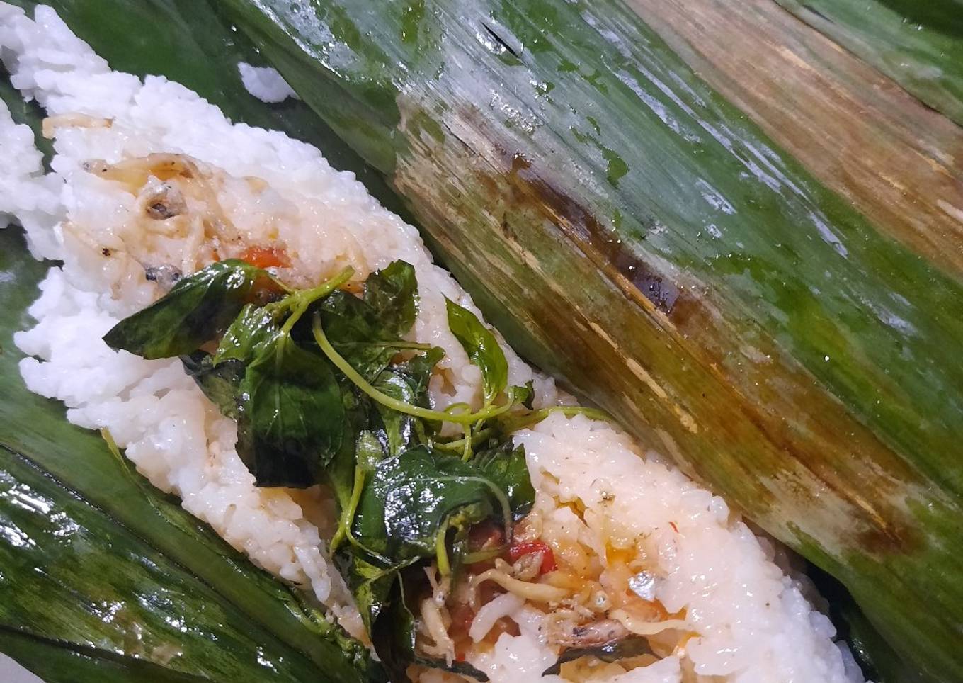 Nasi Bakar Sambal Teri (sederhana)