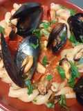 Gran fusilli con cozze in pomodoro fresco