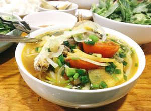 Hình của món Bún đầu cá bớp.