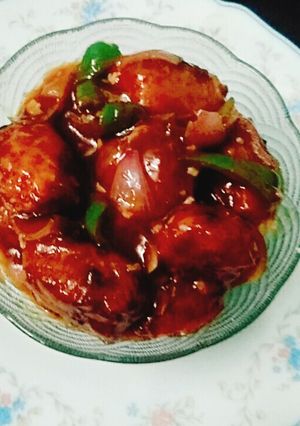 A picture of Potato Manchurian.