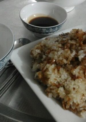Hình của món Xôi nếp ruốc chay.
