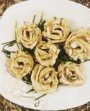 Cá hấp hoa hồng