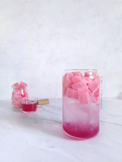 Foto resep Es Sirup Milky Jelly Kulit Buah Naga