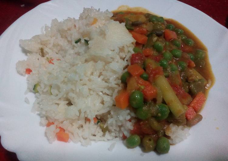 White Rice with vegetables#vegetable contest