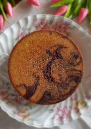 Foto di Torta marmorizzata con cioccolato fondente 🍫