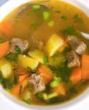 Beef stew with potatoes and carrots