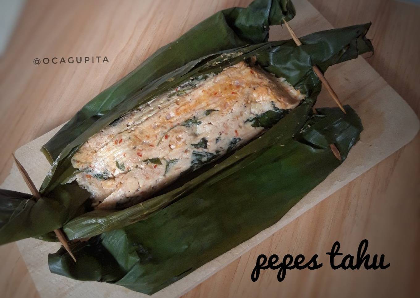 Pepes tahu udang rebon