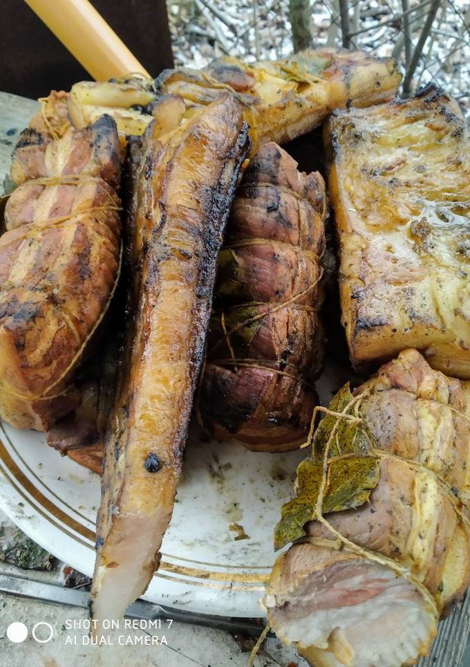 Копчение бекона и сала (вкусно и полезно)