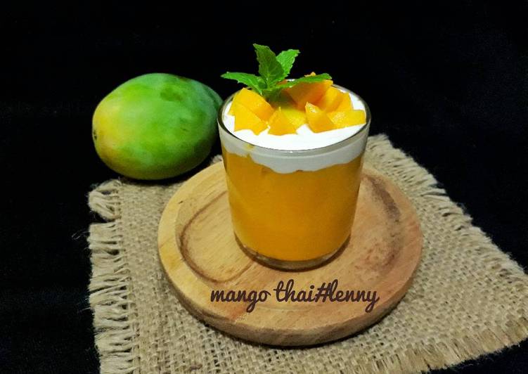 Cara Gampang Membuat Mango thai (jus mangga jaman now) Anti Gagal