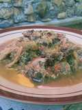 Oblok-oblok lumbu (sayur daun talas)