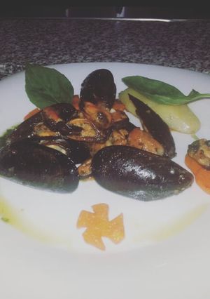 Una foto de Moules a la provençale