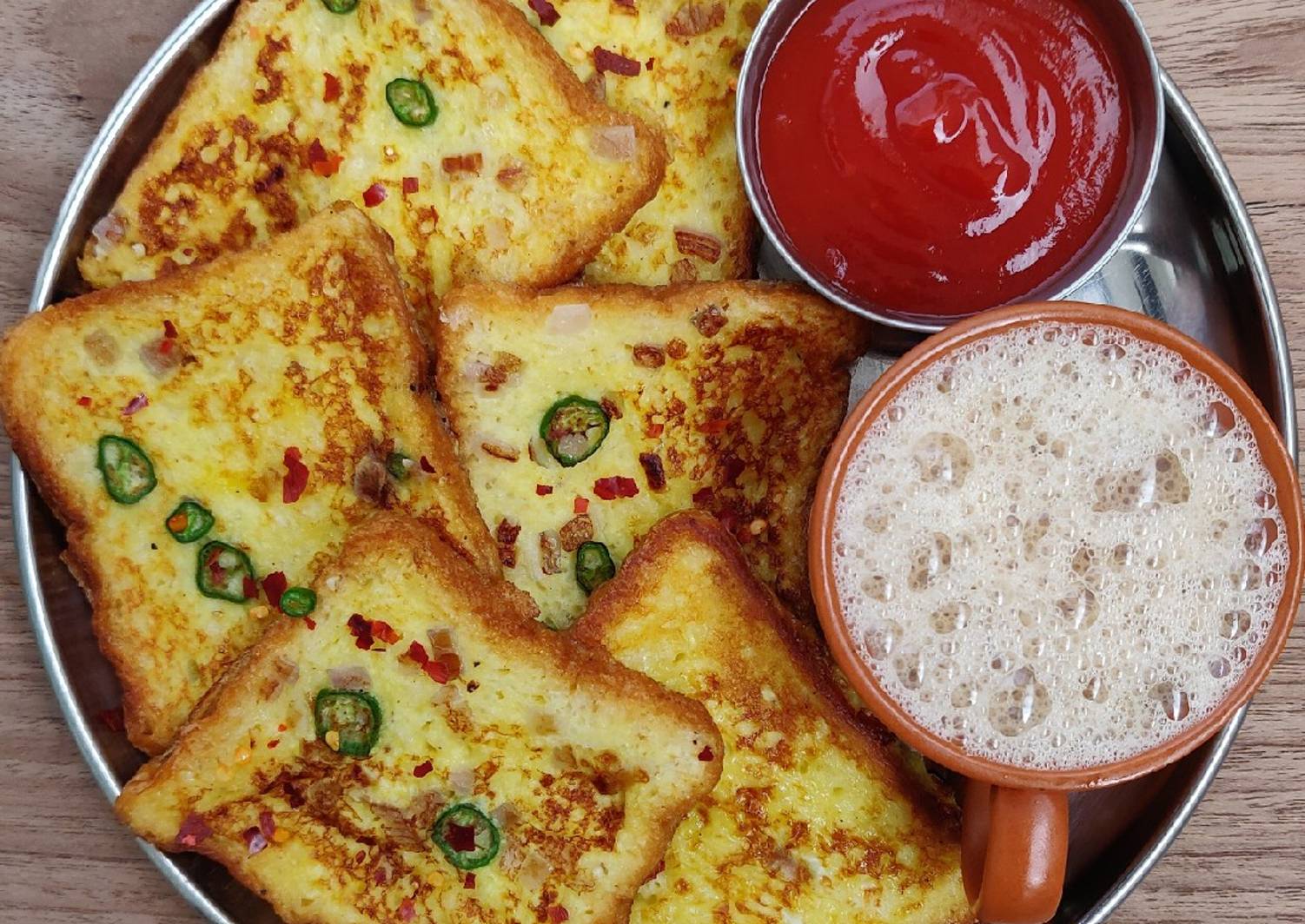 Masala french toast Recipe by The Foodie With The Book Cookpad India