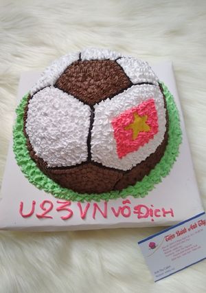 Hình của món Bánh kem hình trái banh.