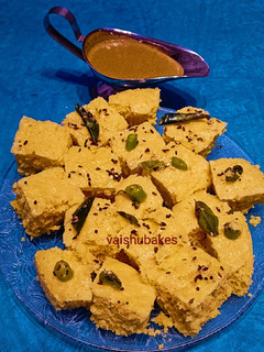 A picture of Microwave Dhokla/ No Fire Dhokla.