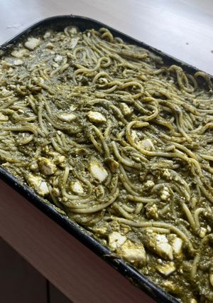 Spenótos tészta recept fotója