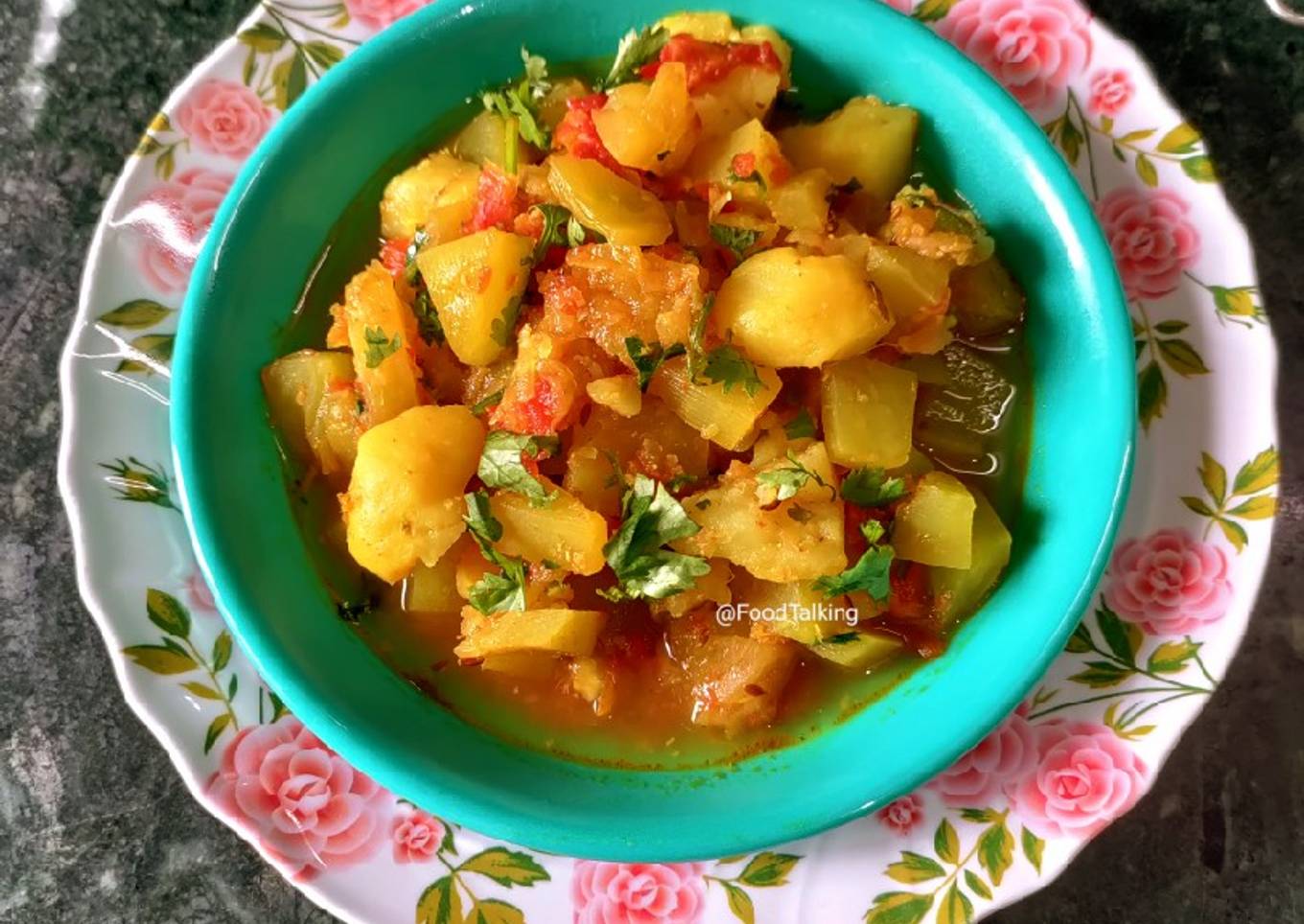 Raw Papaya and Potato Curry